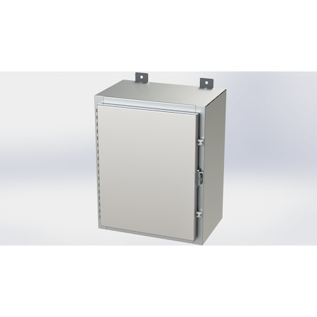 Saginaw Control & Engineering Padlockable Hasp Electrical Enclosures, 20 in H, 10 in D, 16 in W, NEMA 4X, 304 Stainless Steel SCE-20H1610SSLP